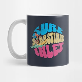 Surf Sebastian Inlet Florida Vintage Surfboard Surfing Mug